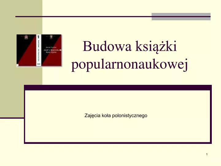 budowa ksi ki popularnonaukowej