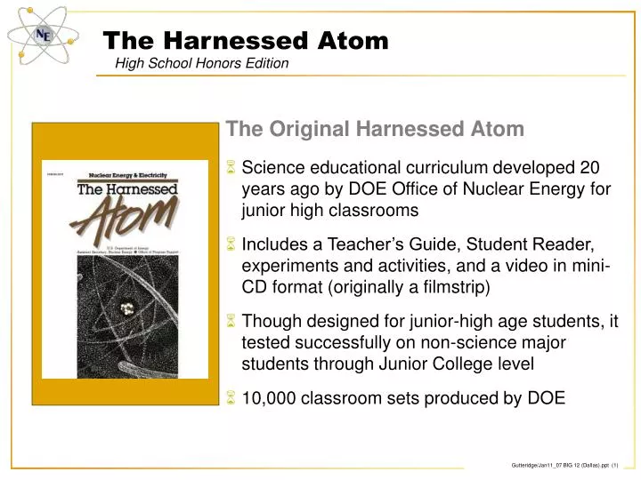 the harnessed atom high school honors edition