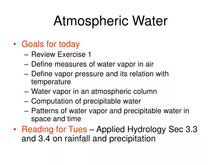 atmospheric water