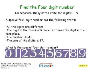 Find the Four digit number