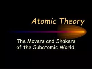 Atomic Theory