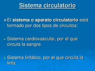 sistema circulatorio