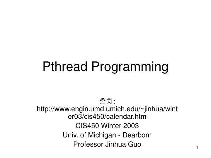 pthread programming