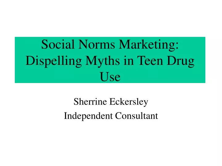 social norms marketing dispelling myths in teen drug use