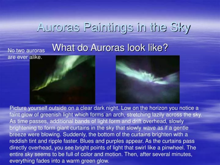 auroras paintings in the sky