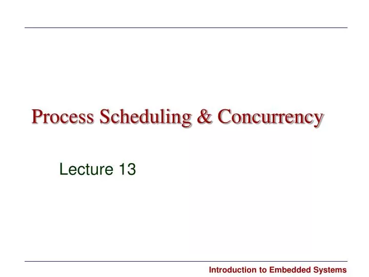 process scheduling concurrency