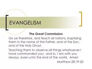 EVANGELISM