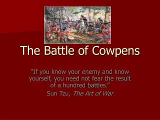 The Battle of Cowpens