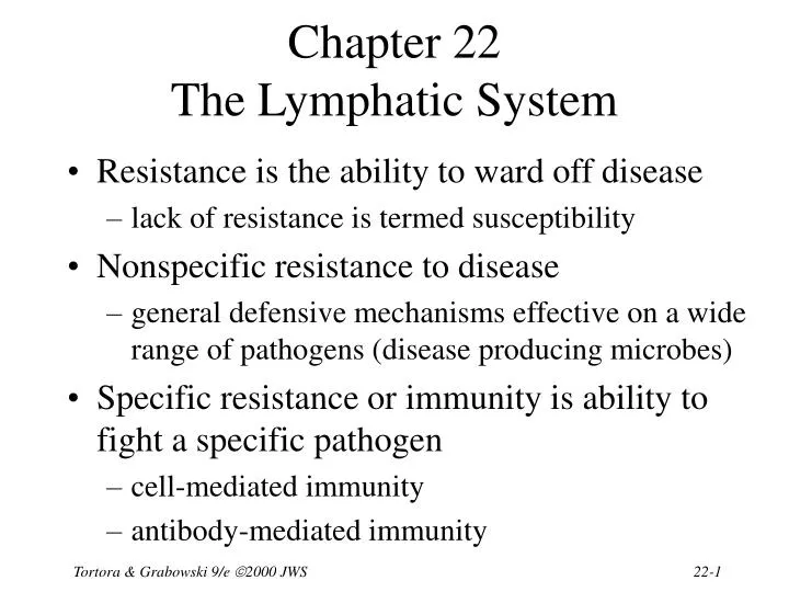 chapter 22 the lymphatic system