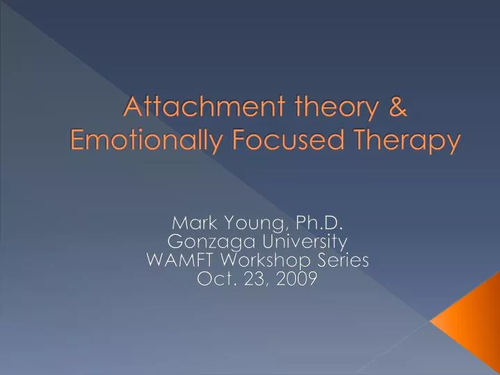 attachment theory emotionally focused therapy
