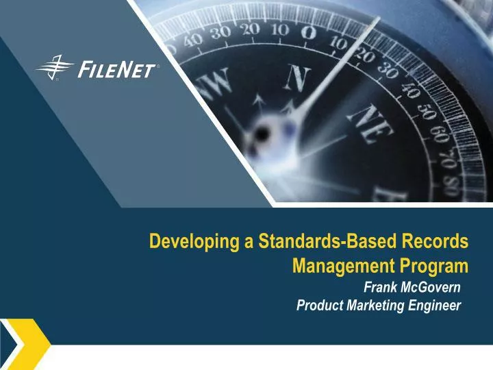developing a standards based records management program