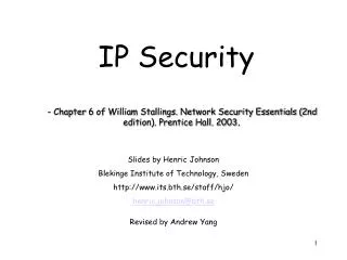 - Chapter 6 of William Stallings. Network Security Essentials (2nd edition). Prentice Hall. 2003 .