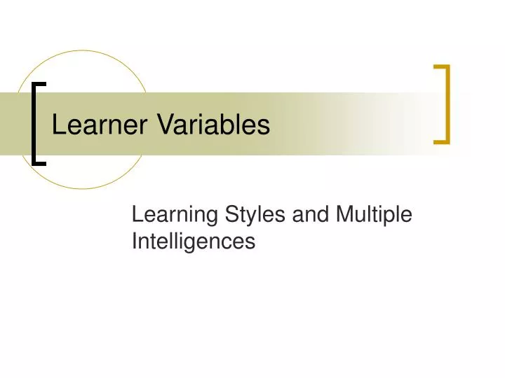 learner variables