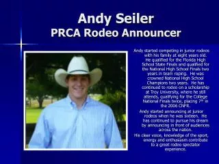 Andy Seiler PRCA Rodeo Announcer