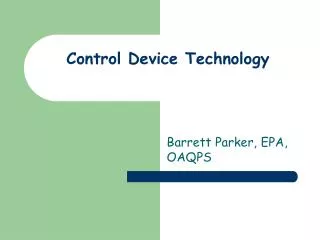 Control Device Technology
