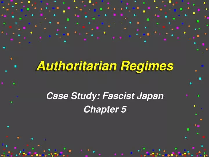 authoritarian regimes