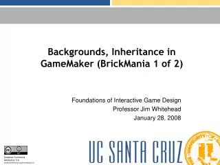 Backgrounds, Inheritance in GameMaker (BrickMania 1 of 2)