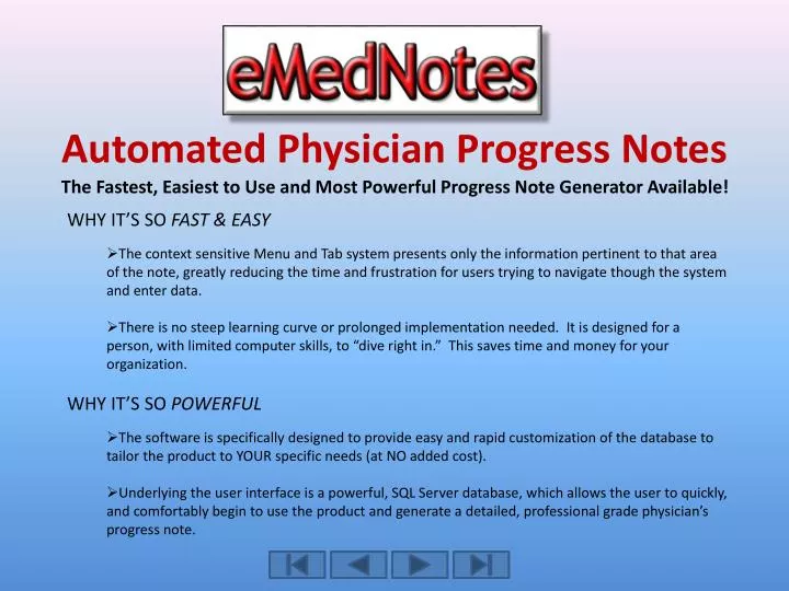 automated physician progress notes