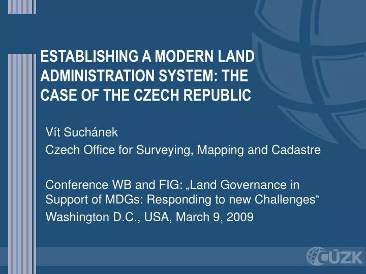 establishing a modern land administration system the case of the czech republic