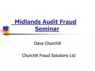 Midlands Audit Fraud Seminar
