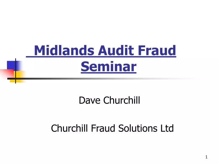 midlands audit fraud seminar