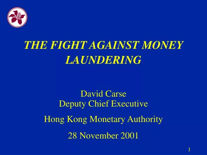 the fight against money laundering