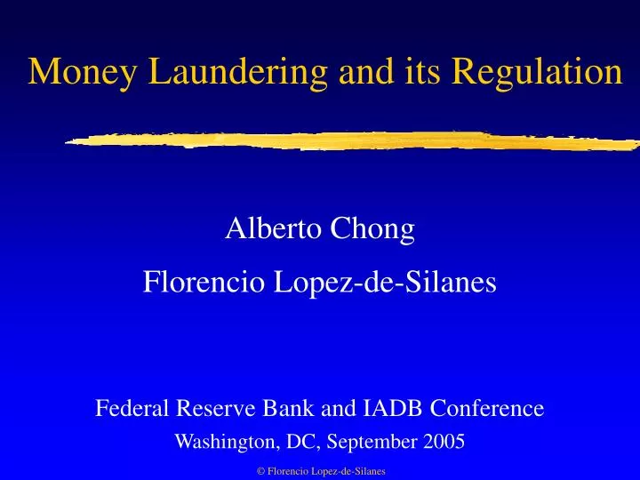 money laundering and its regulation