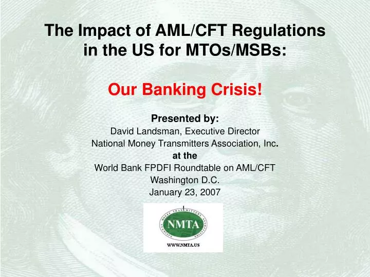 the impact of aml cft regulations in the us for mtos msbs our banking crisis