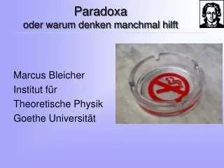 paradoxa oder warum denken manchmal hilft