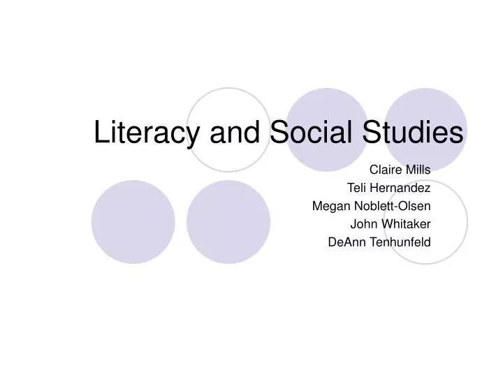 literacy and social studies