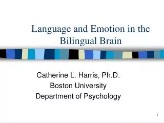 Language and Emotion in the Bilingual Brain