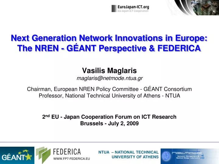 next generation network innovations in europe the nren g ant perspective federica