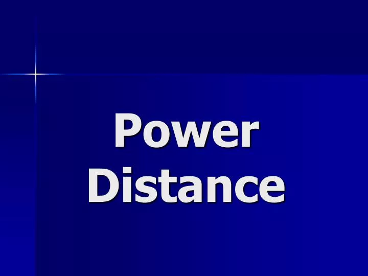 power distance