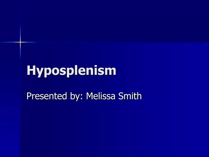 hyposplenism