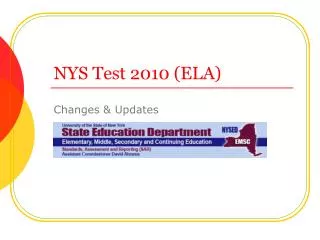 NYS Test 2010 (ELA)