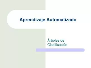 aprendizaje automatizado
