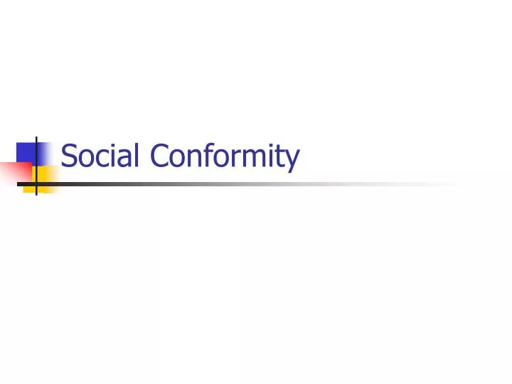 social conformity