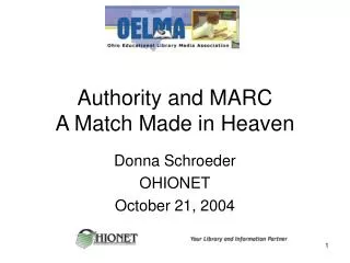 Authority and MARC A Match Made in Heaven