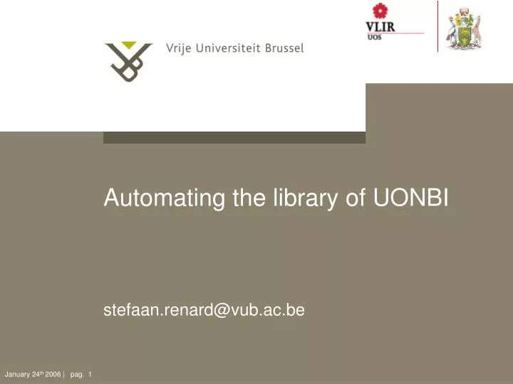 automating the library of uonbi