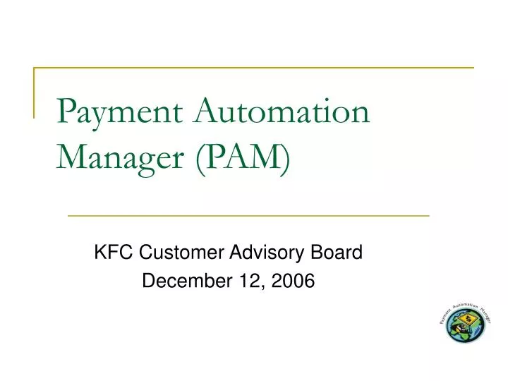 payment automation manager pam