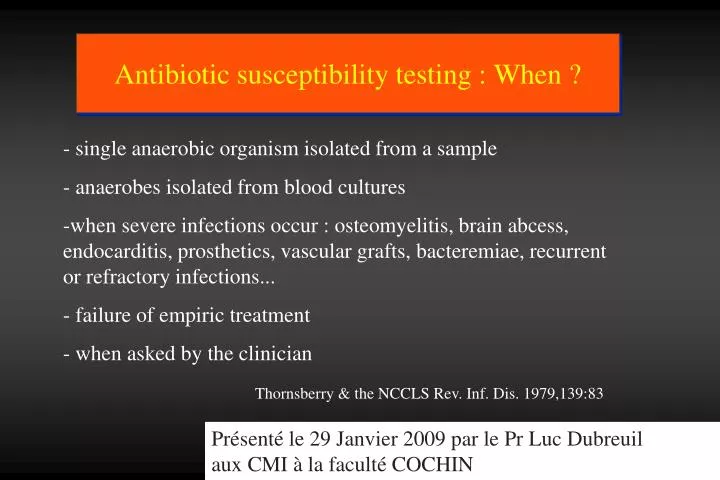antibiotic susceptibility testing when