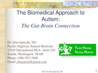 The Biomedical Approach to Autism: The Gut-Brain Connection