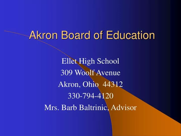 akron board of education
