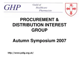 procurement distribution interest group autumn symposium 2007