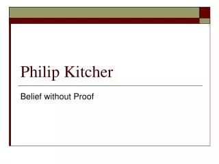 Philip Kitcher