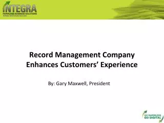 record management company enhances customers' experience