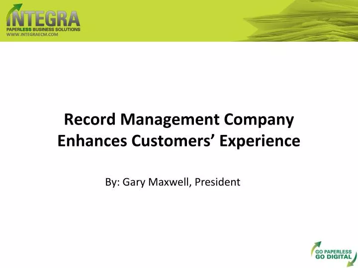 record management company enhances customers experience