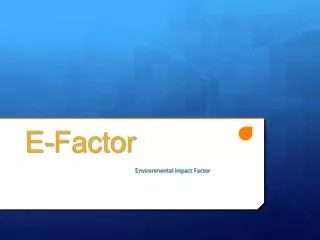 E-Factor