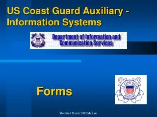 US Coast Guard Auxiliary - Information Systems