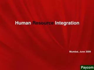 Human Resource Integration